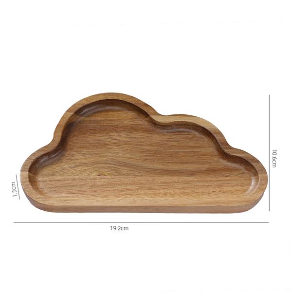 Dishes Plates Customized Wood Service Tray Plate Wooden Coffee Snack Fruit Tea Cake Plate for Home Display Tray