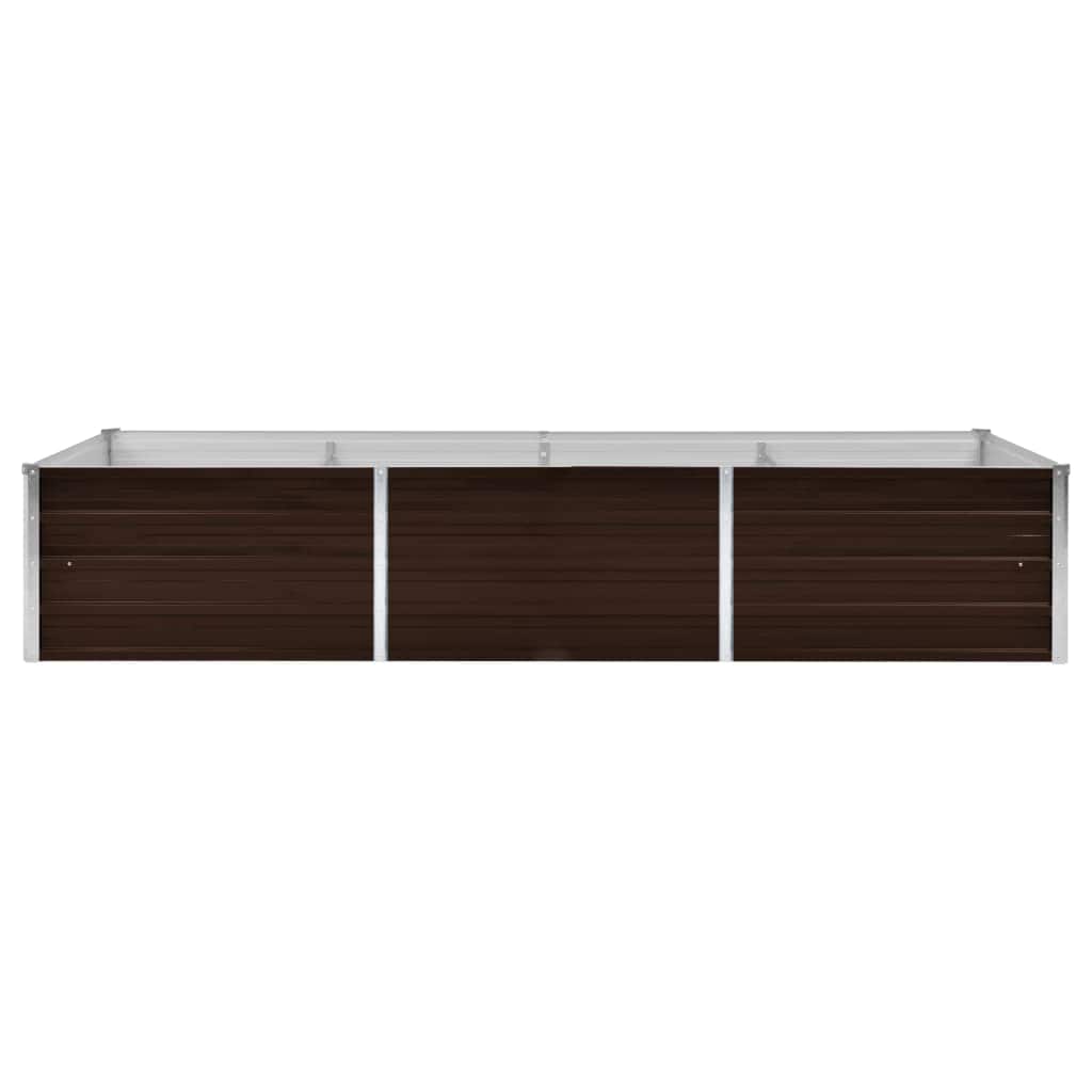 Garden Raised Bed Brown 240 x 80 x 45 cm Galvanized Steel