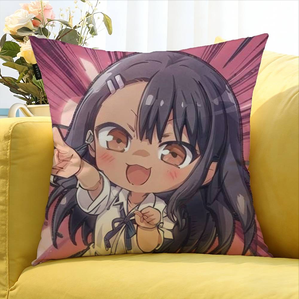 1Pc Nagatoro Hayase Anime World Various Sizes Square Pillow Case For Car Home Bedchamber Decor