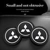 For Mitsubishi Ralliart Lancer Ex Outlander Pajero ASX EVO Car Logo Coaster Anti-skid Mats Water Cup Pads Emblem Car Accessories