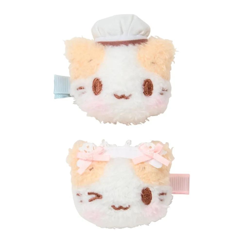 Плюшевая игрушка Sanrio в форме лица, многофункциональный зажим для волос 'Маршмеллоу'