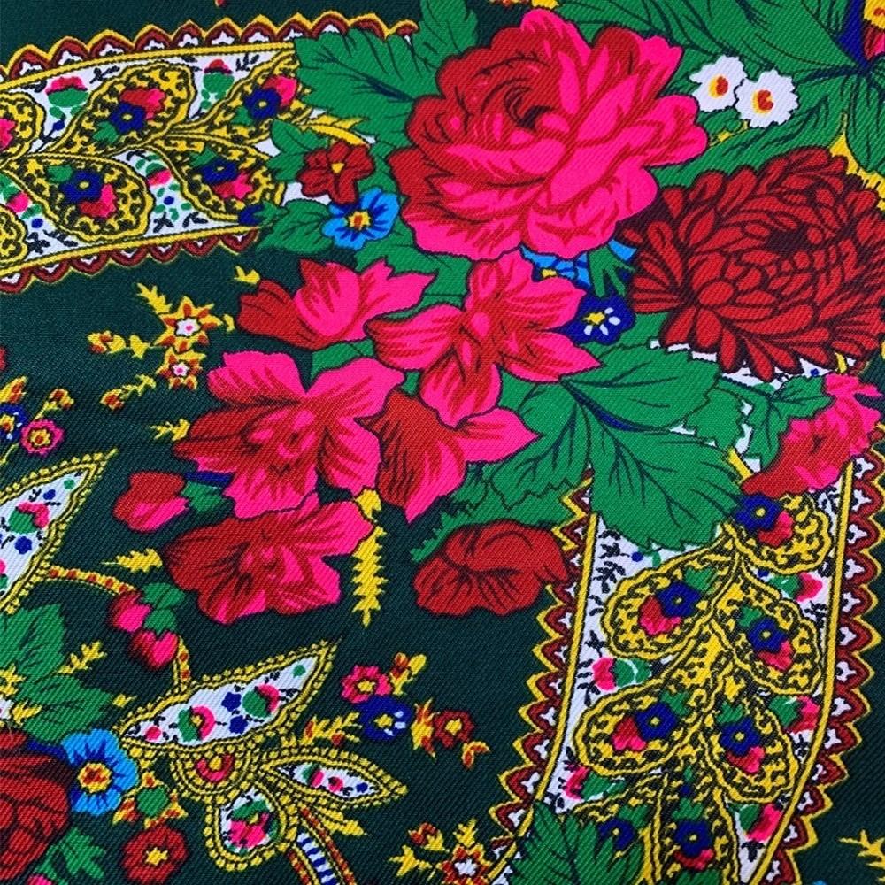 Fringes Russian Style Muffler Scarf Fashion Tassel Shawl Floral Poncho Shawl Women's Wear