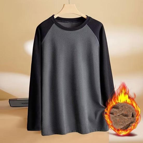 Мужская лоскутная толстовка свободного покроя с круглым вырезом, классическая осенне-зимняя мягкая теплая свободная повседневная уличн