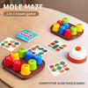 2-in-1 Concentration Color Hands-on Ability XO Chess And Mouse Maze Game Classic Board Game Set
