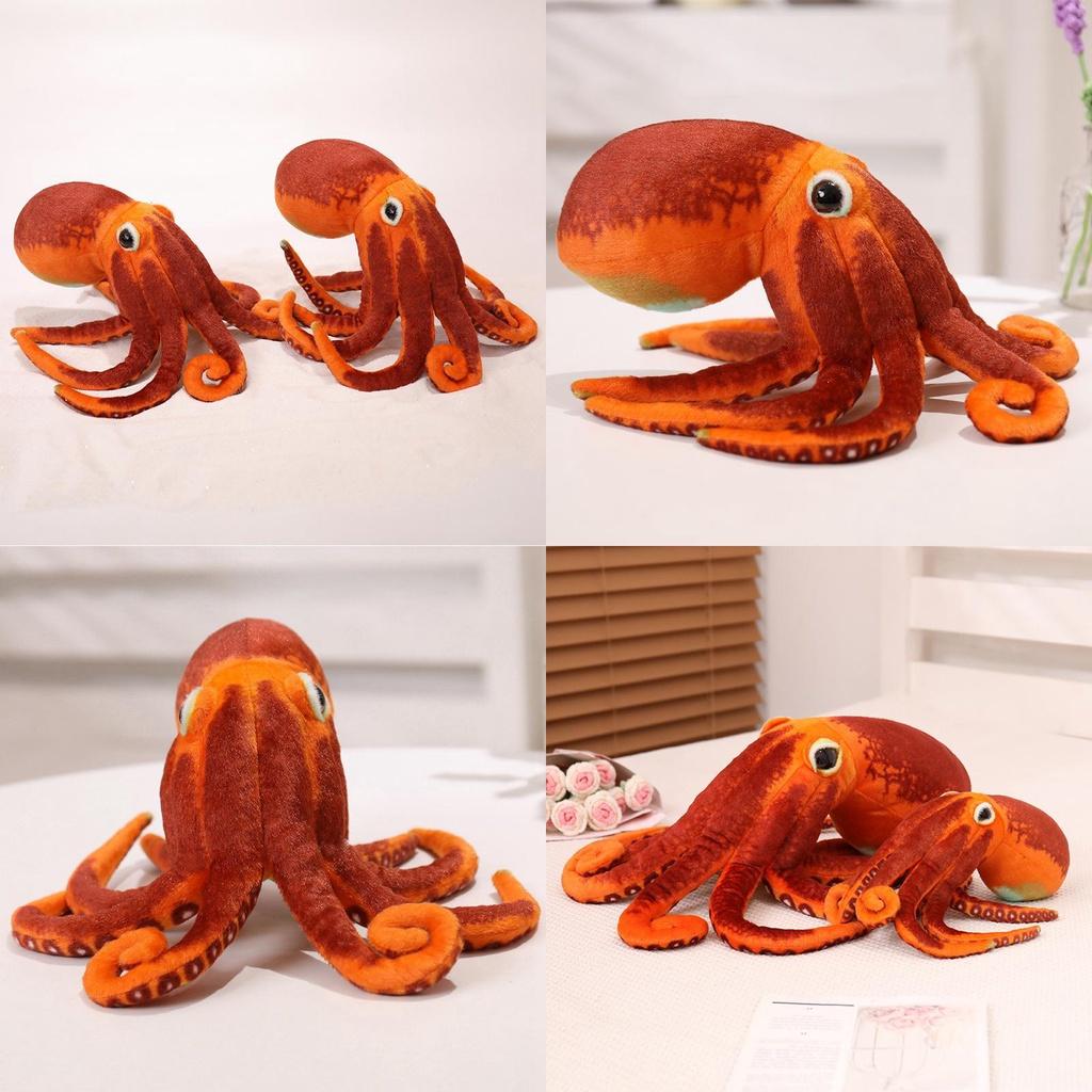 Реалистичная плюшевая игрушка осьминог, мультяшный стиль, мягкая игрушка, подарок, забавная и игривая