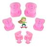 SensaBliss Cycling Set with and Knee for Kids and Skateboarding and Biking Kids' Protectors, 6-Piece Wrist, Elbow, Protection, Juniors, (Dark Pink)