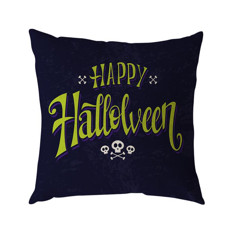 Halloween Linen Pillowcase Digital Printing Halloween Festival Decoration Sofa Pillow