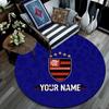 Custom Name Flamengo Round Area Rug,Carpet Rug for Living Room Bedroom Sofa Playroom Decor,Non-slip Floor Mat
