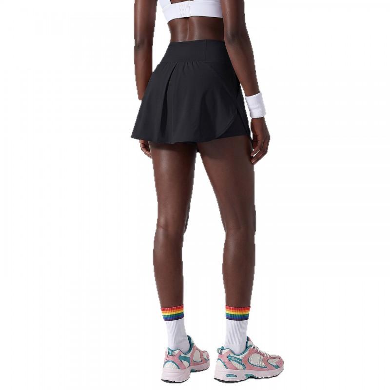 Womens Quick-Dry Cooling UV Protection Tennis Skirt High-Waisted Slim Fit Sporty Two-Piece Style Yoga Short