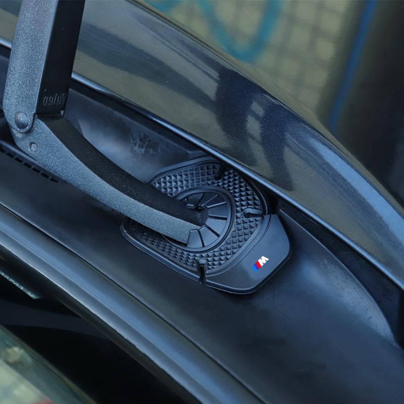 2Pcs M LOGO Badge Car Windshield Wiper Protective Cover Dust Wiper For BMW X7 X3 X4 X5 X6 3 4 5 6 7 Series Z4 M M3 M5 M6 E38 E39 E46 E53 E60 E61 E64