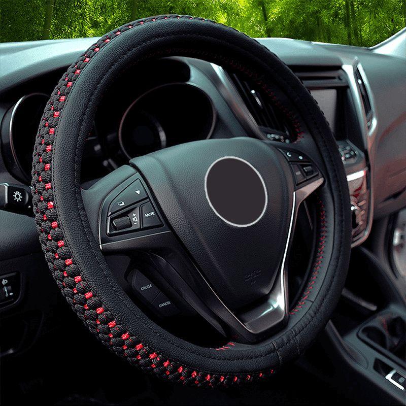 Good-Feeling Ice Silk Car Steering Wheel Cover, Universal for All Seasons, Non-Slip, Breathable, Sweat-Absorbent, Suitable for Thousands of Car Models