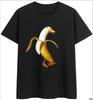 COTTON 100% Hot European and American Funny Banana Undress Short-sleeved Women's T-shirt Tops  Oversized T Shirt