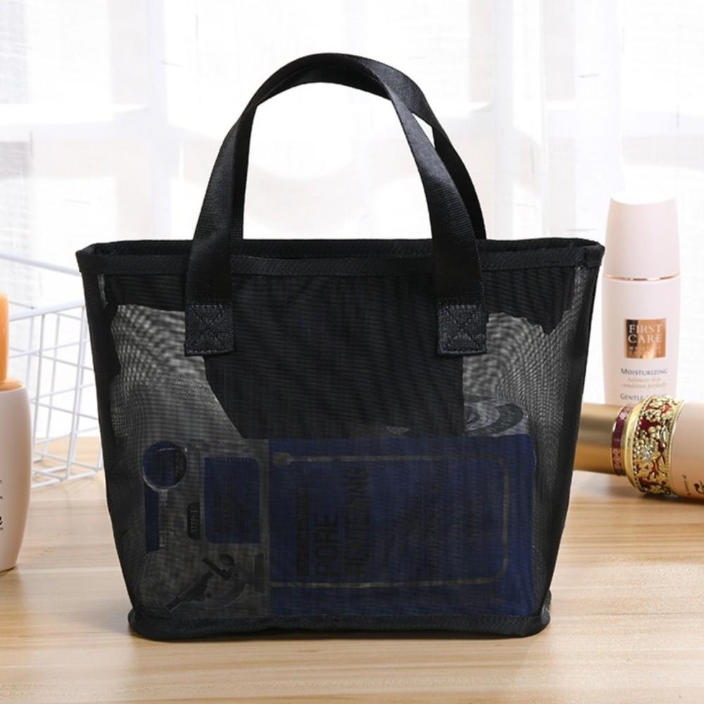 Mesh Travel Toiletry Bag Black Shower Tote Bag New Storage Bag