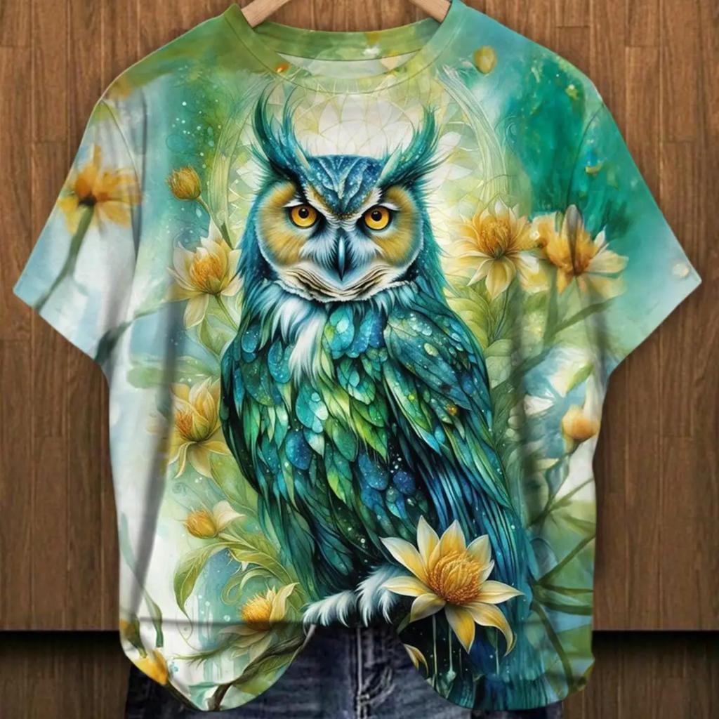 Женская футболка с 3D принтом Kawaii Cat с цветочной графикой, повседневные футболки с короткими рукавами, топы, модная летняя футболка с круглым вырезом Y2K для девочек