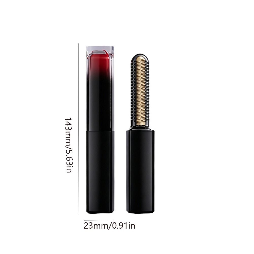USB Rechargeable Lipstick Straight Comb Fast Heating Pocket Bang Volumizer Women