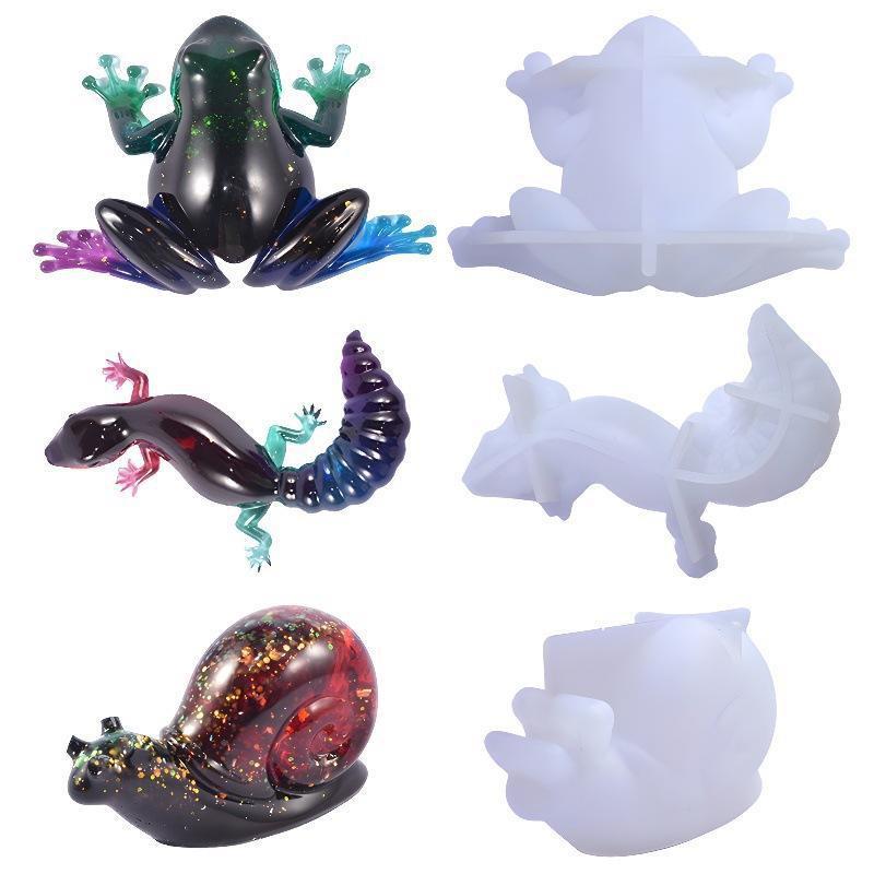 1 шт. 3D DIY Кристальная форма для клея Пасхальная ящерица улитка животное орнамент ювелирные изделия силиконовая форма новая