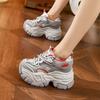 Женские кроссовки на толстой подошве в стиле 'dad shoes', новые модели весна 2025, для невысоких, увеличивающие рост, универсальные сетчатые повседневные