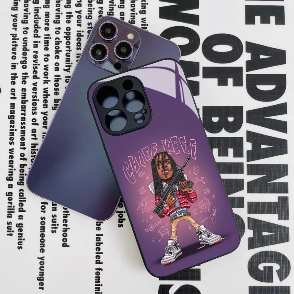 Чехол для телефона Chief Keef Американский рэпер для Iphone 17 16 15 14 12 11 13 Pro Max Mini X Air Puls Черная стеклянная крышка