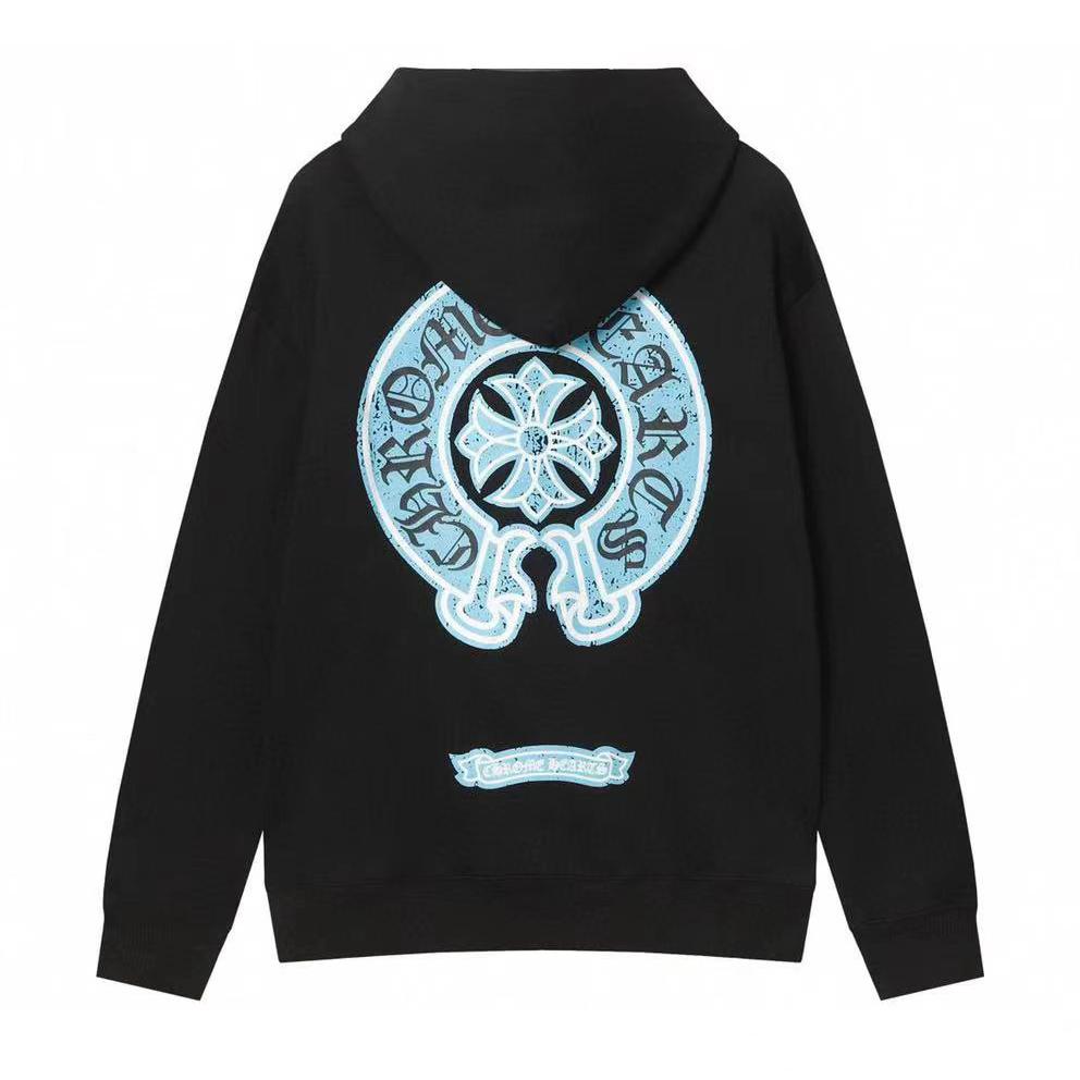 852 CHROME HEARTS Осень-Зима 2026 Новая Классическая толстовка с капюшоном большого размера с логотипом, Подходит для ношения парами