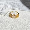 2026 Court Style Retro Heavy Industry Geometric Irregular Brushed Open Ring Women Ins Light Luxury Fashion Exquisite Index Finger Ring