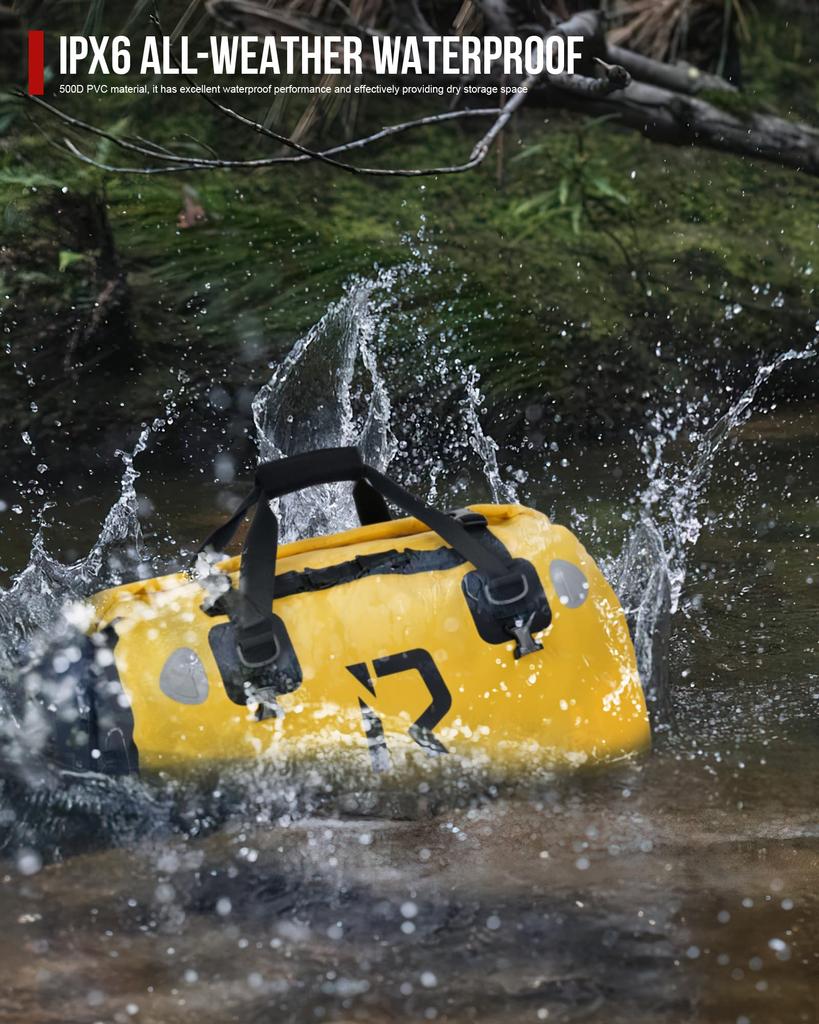 Touring Bag, Motorcycle Seat Bag, Fully Waterproof, Large Capacity Carrier Bag, Motorcycle Outdoor Duffel Bag