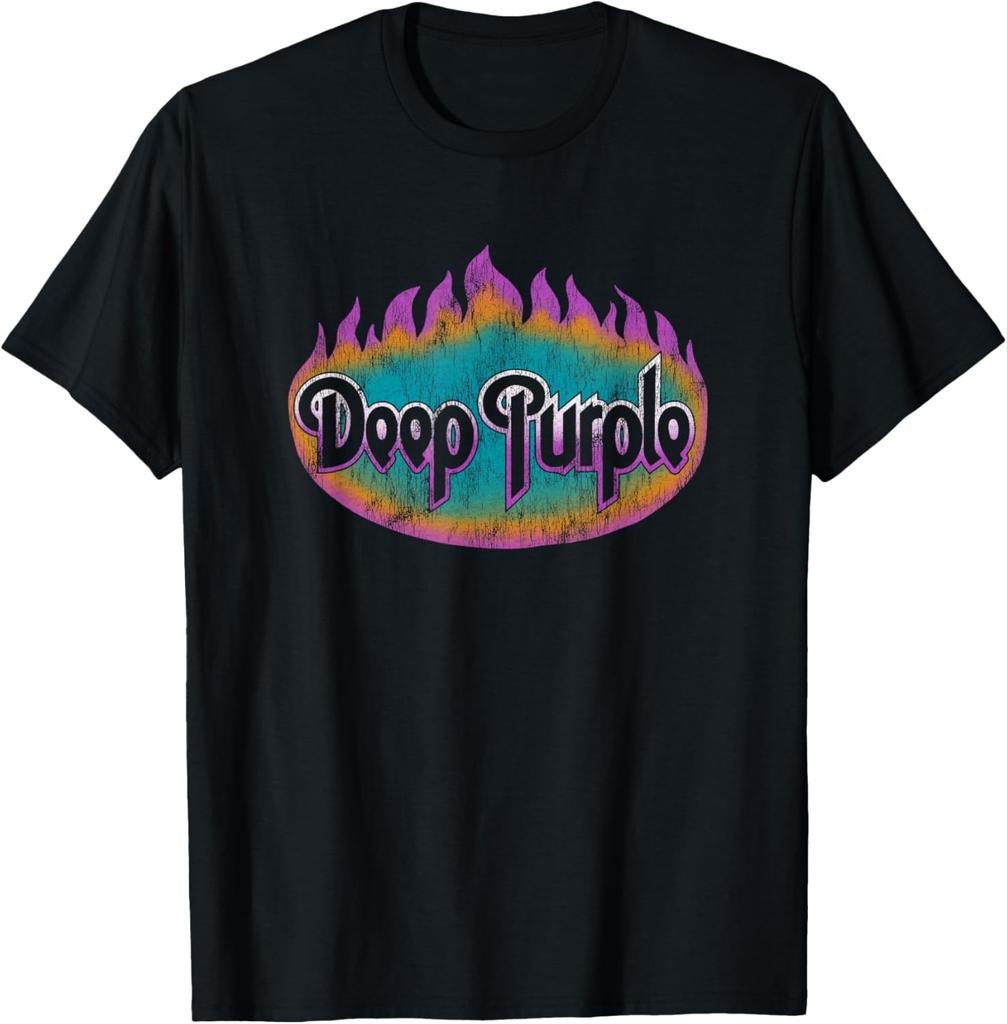 Deep Purple Flames Logo T-Shirt
