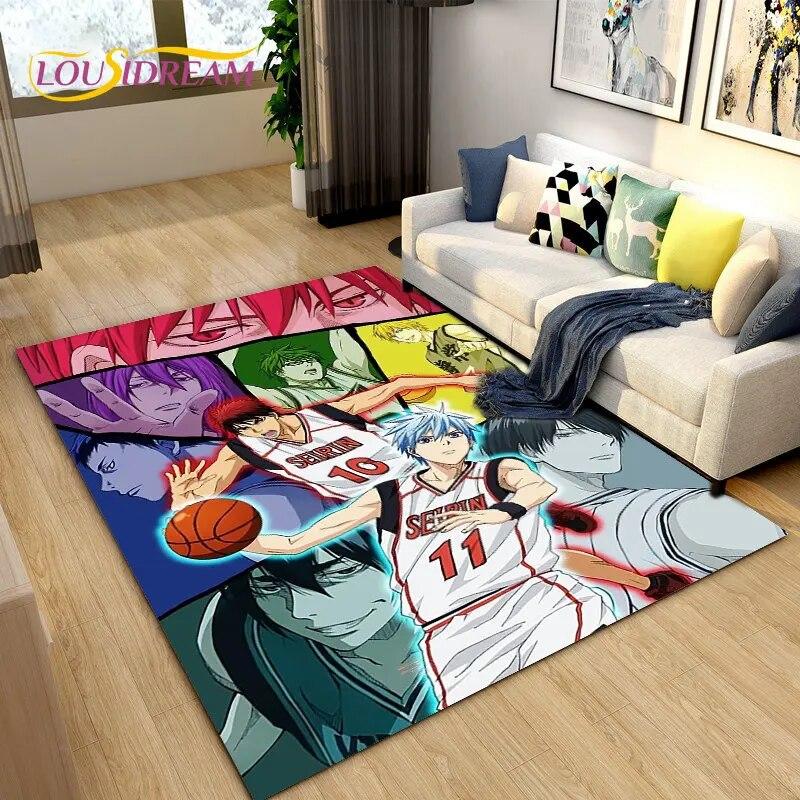 Баскетбольный коврик Куроко с героями мультфильмов, ковер для гостиной, спальни, дивана, коврик для украшения, детский нескользящий напольный коврик