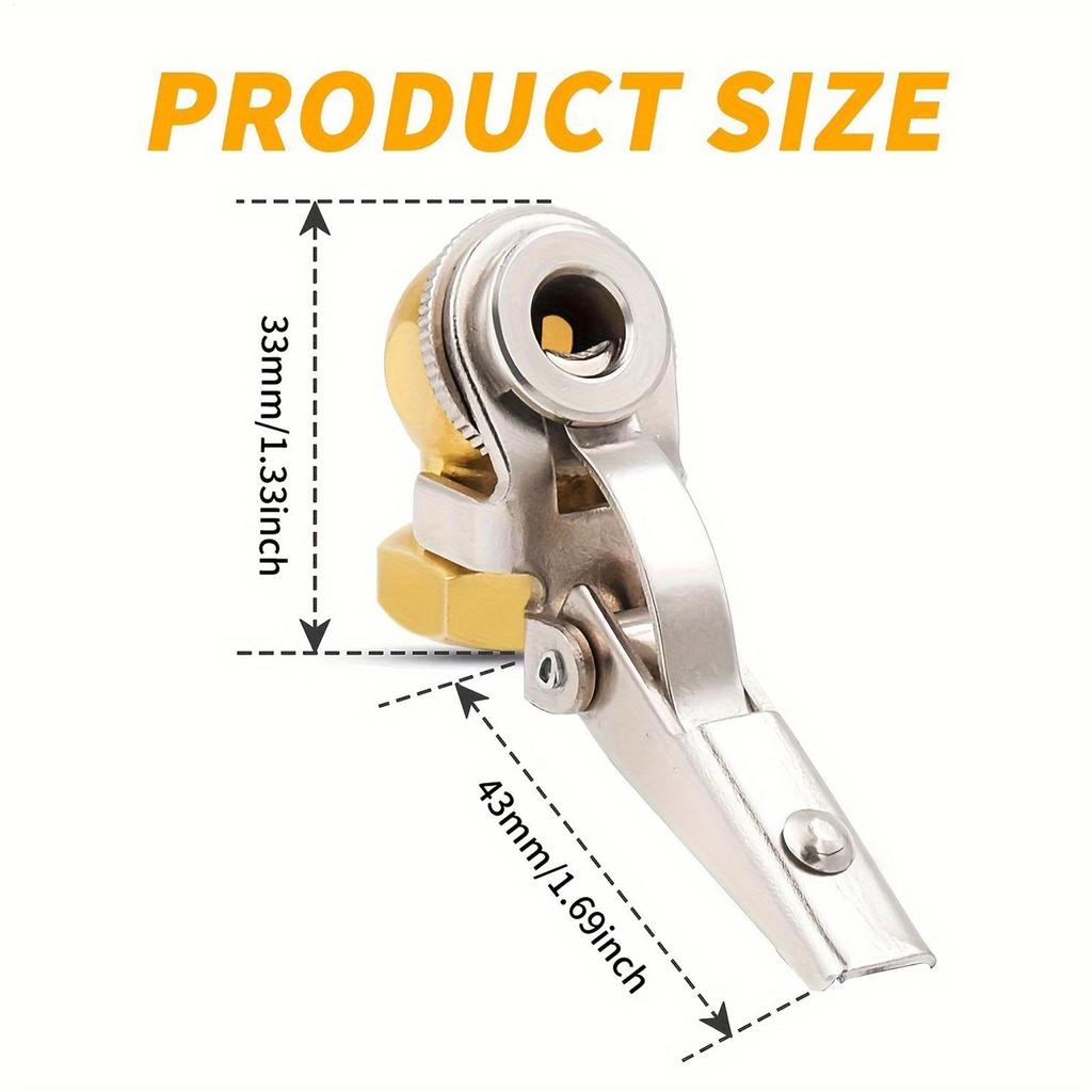 Air Chucks For Tires Heavy Duty Leak-Proof Compressor Accessories Car Tire Inflator Hose Adapter For Motorcycle RV Truck Bike