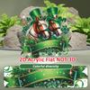 St Patricks Day DIY 2D Flat Acrylic Gem Painting Ornament Special-Shaped Crystal Art Craft Decoration for Adults Gift Home Decor