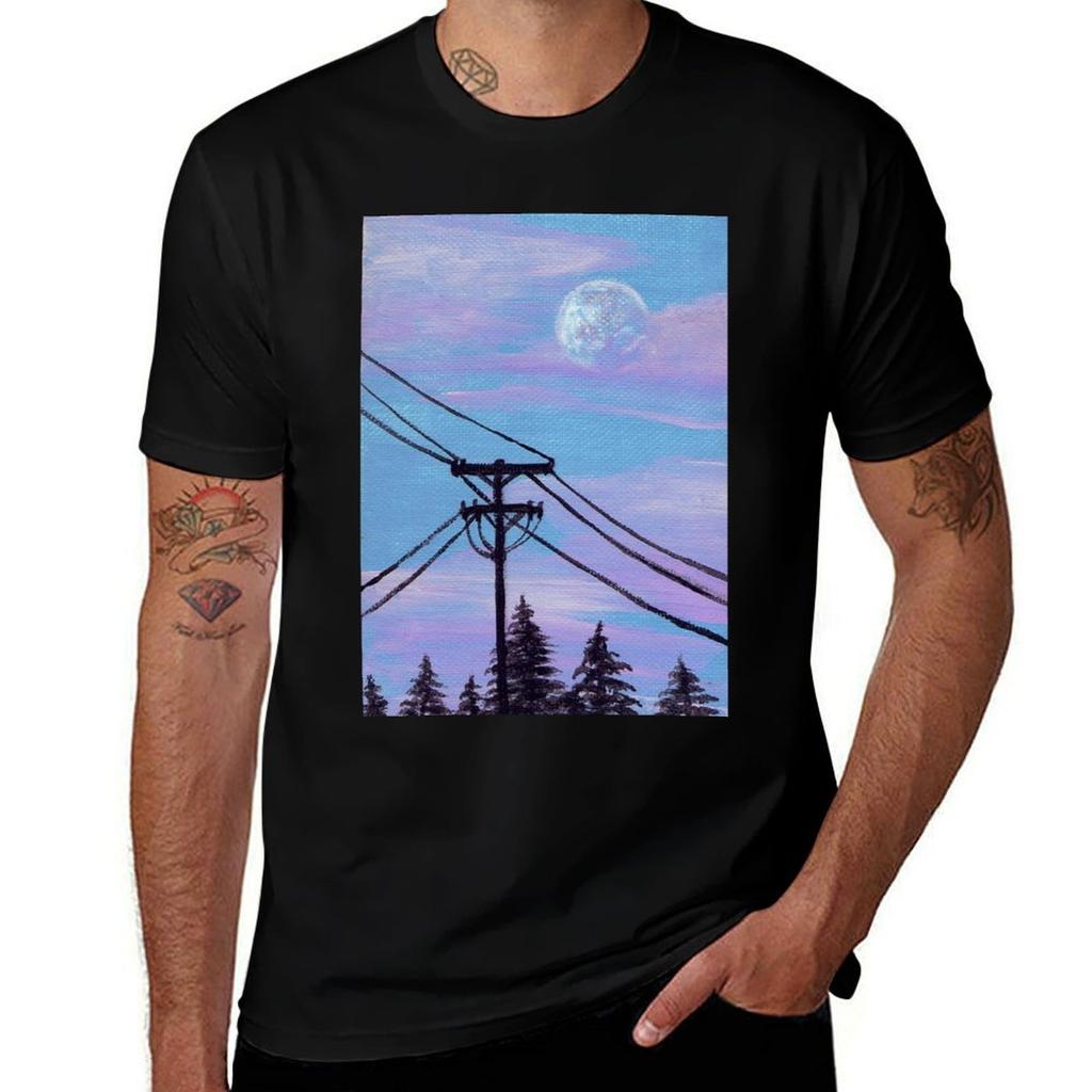 Telephone Wires Tshirt Plus Size Street Style Tee