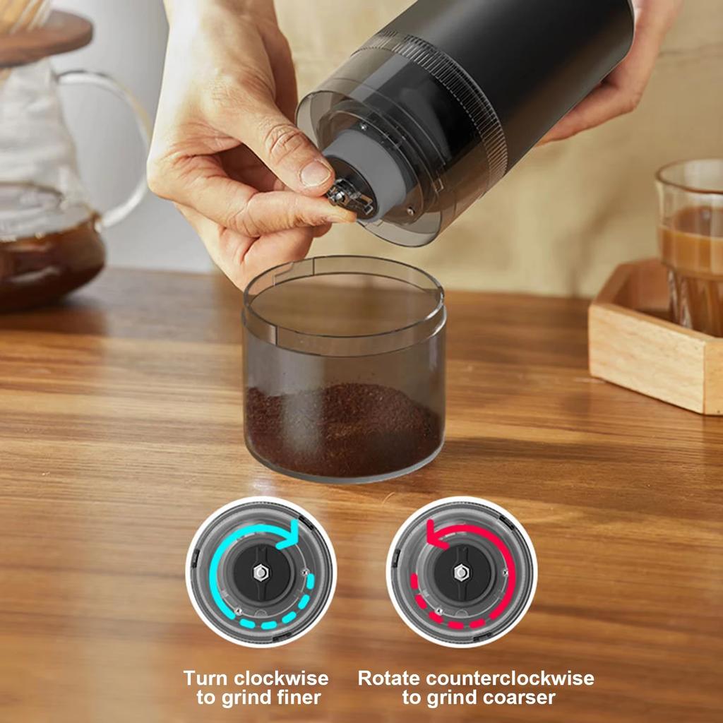 Электрическая кофемолка Кофемолка для зерен Домашняя кофемолка с зарядкой через USB Полностью автоматическая бытовая кофемолка Маленькая кофемолка Кофейные принадлежности