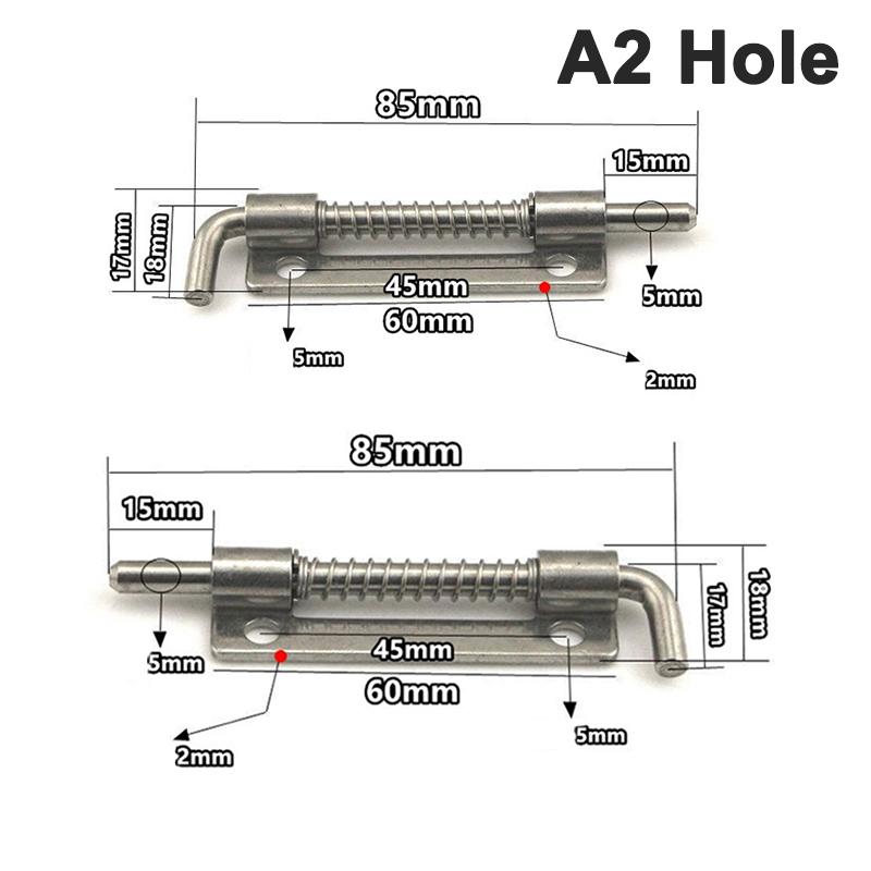 1 пара 304 нержавеющая сталь нагруженная петля безопасности пружинный болт цилиндрический защелка шкаф