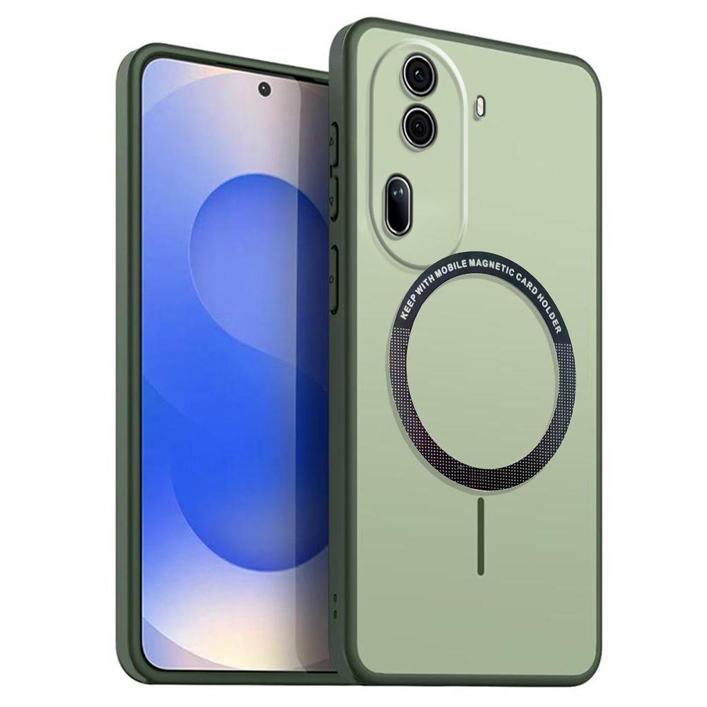 Матовый Полупрозрачный Магнитный Чехол для Телефона OPPO Reno11 Pro 5G Мягкий ТПУ Чехол