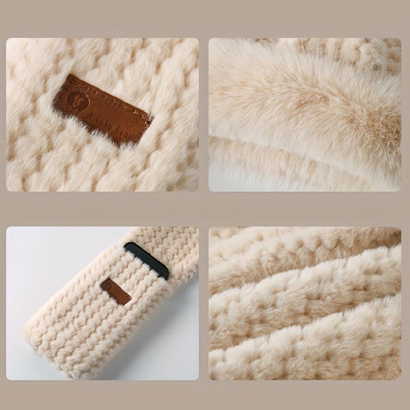 1PC Gloves Elegant Knit Material Warmth Thickened Cute Ear-Protecting Balaclava Hood Scarf Set Multi-Color