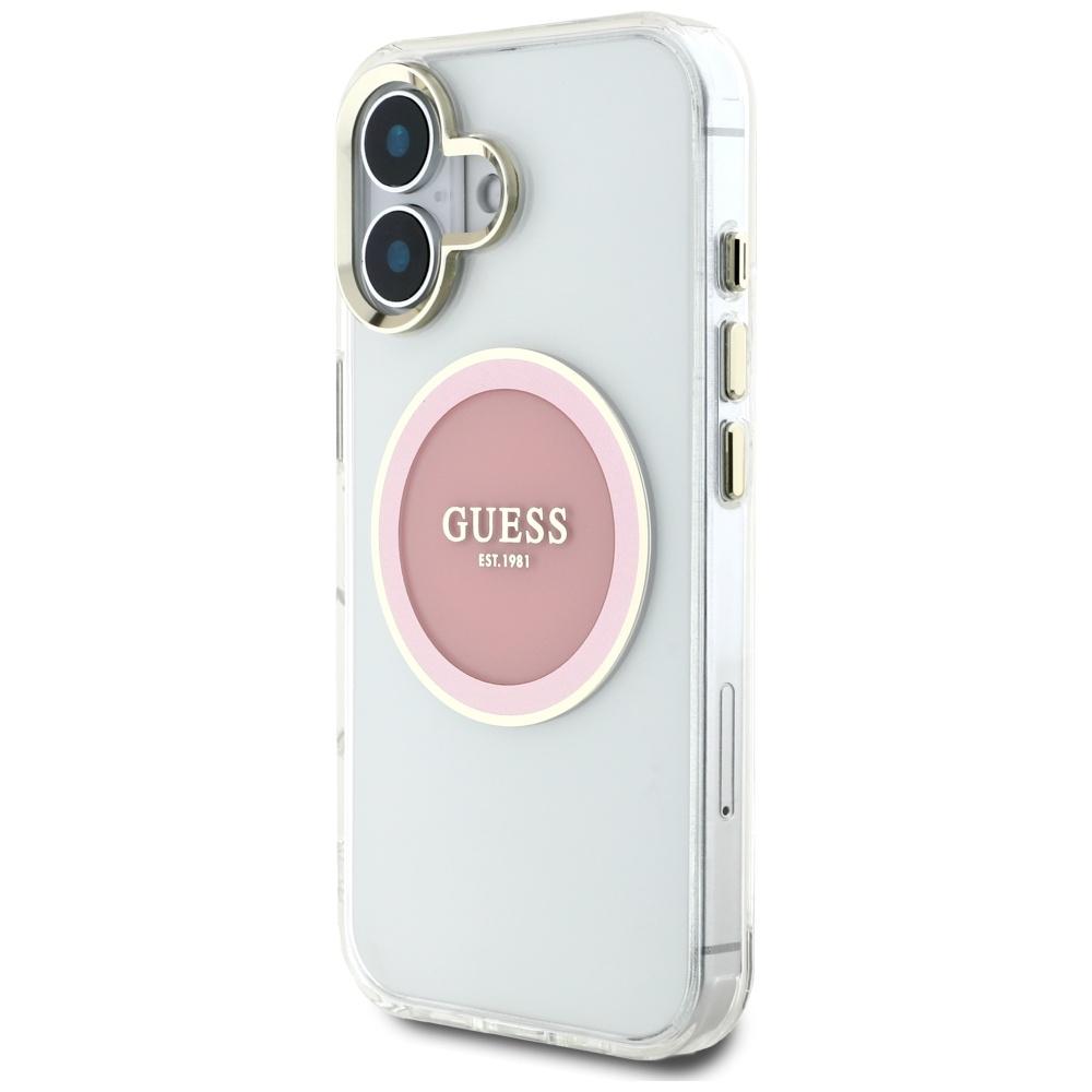 Etui do iPhone 16 Guess MagSafe Różowe
