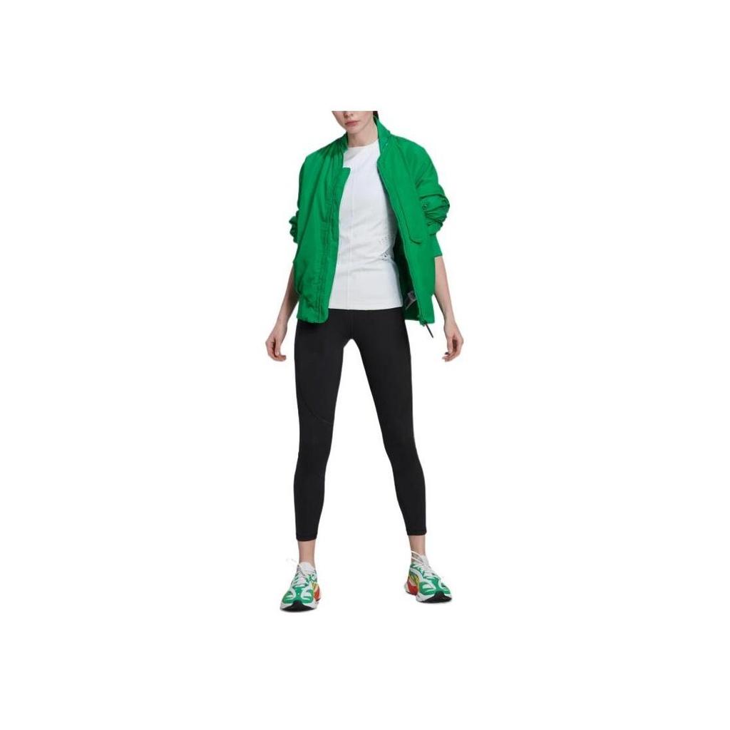 adidas Вязаная куртка-бомбер Stella McCartney Зеленая Женская HI0926