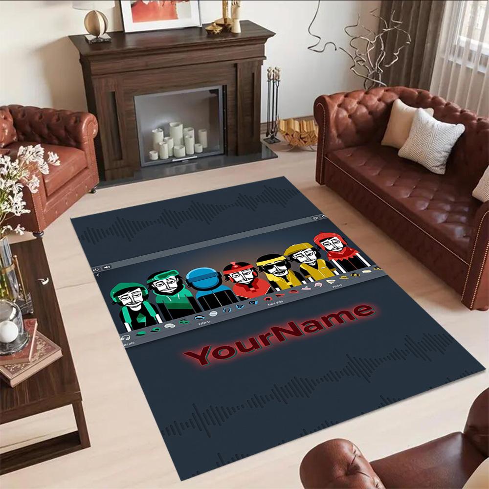Incredibox Customized Name Carpet Design for Bedrooms Foyer Kitchen Dining Room Antislip Carpet Office home decor Gift for Festivals