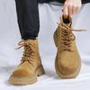 Autumn and winter new lace-up locomotive Martin boots men's British style retro tooling short boots 24458-R