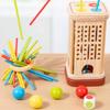 Wooden Tristacking Puzzle Game With Color Recognition For Family Fun And Educational Play