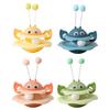Cat Ball Track Toy Interactive Bee Shaped Cat Tower with Roller Ball Turntable Tumbler Cat Toy with Spring Pompom Ball for Indoor Cats