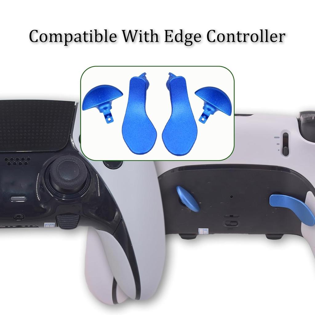 4 Pcs Back Paddles Replacement Rear Paddles for PS5 Dual Sense Edge Controller Rear Parts,Interchangeable Metal Rear for PS5 Dual Sense Controller