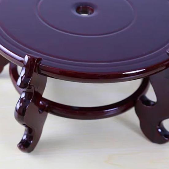 Wooden Planter Stand with Carved Feet High Stability Non-Slip Indoor Furniture Plant Pot Holder Flower Vase Display Stand