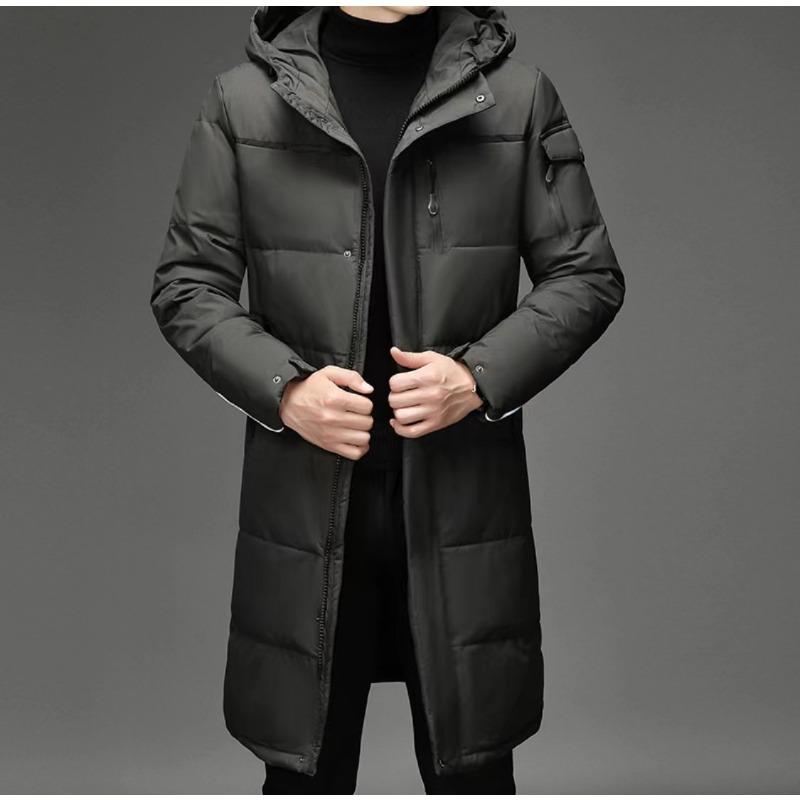 Down Jacket Men's Jacket Long Work Clothing Knee Thickened Middle-aged Outdoor