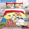 Panda And sweet Friendship 3pcs K-pop music group Bedding set,Ideal for Bedroom, Dormitory,Including Duvet Cover And 2pcs Pillowcases,Fan gifts