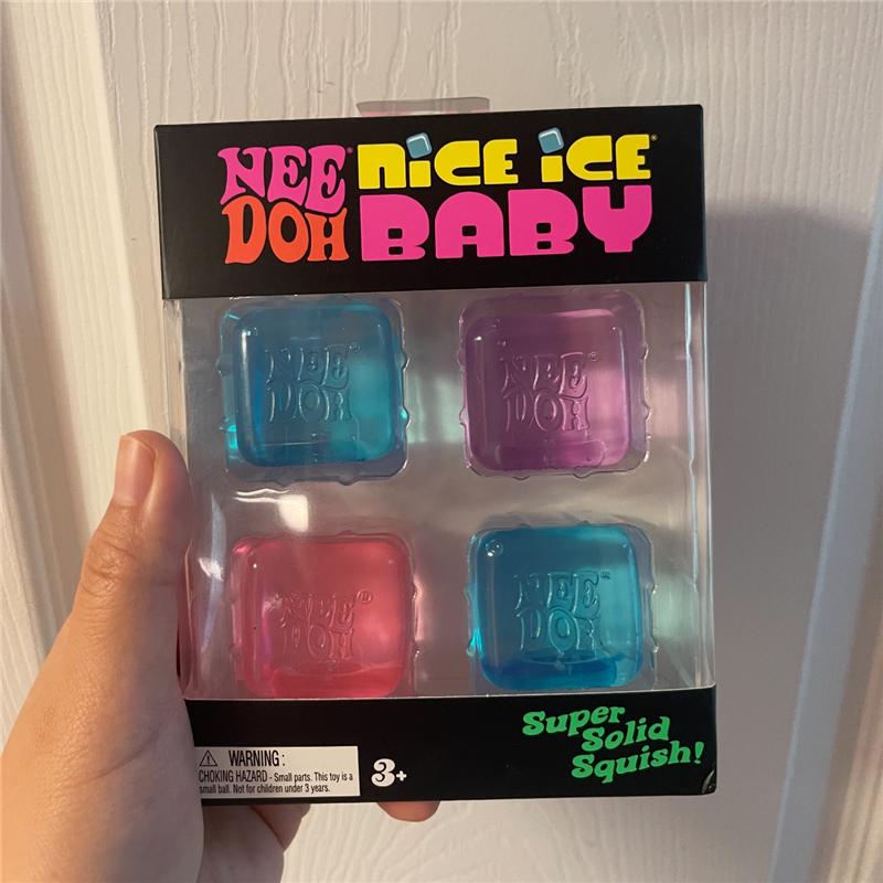 Maltose Needoh Nice Ice Squish Cube Squeeze Toy Soft Slow Rebound Squeeze Stress Relief Non-toxic Pocket Decompression Toy Gift