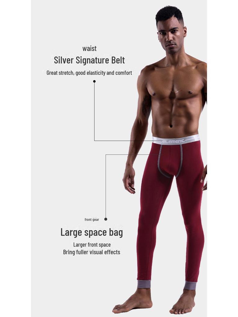 Мужские облегающие леггинсы со средней посадкой: Тонкие хлопковые брюки Nine-Point осень/зима