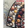 Welcome Mat Featuring Vibrant 2D Pebbles And Seashells - Slip-Resistant And to Maintain, This Semi-Circular Mat Is Ideal for Both Indoor And Outdoor