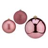 Boule De Noël - Ø 10 Cm - Rose - PVC - Décorative