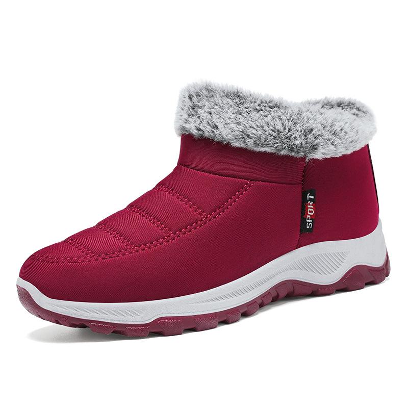 Cotton Shoes Women's New Winter Warm and Comfortable Mother Shoes One Pedal Elderly Shoes Piled Thickened Snow Boots