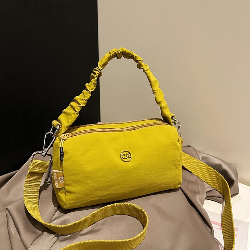 Летняя новая сумка-цилиндр в иностранном стиле, женская простая модная сумка через плечо, повседневная легкая сумка-мессенджер, нейлоновая сумка